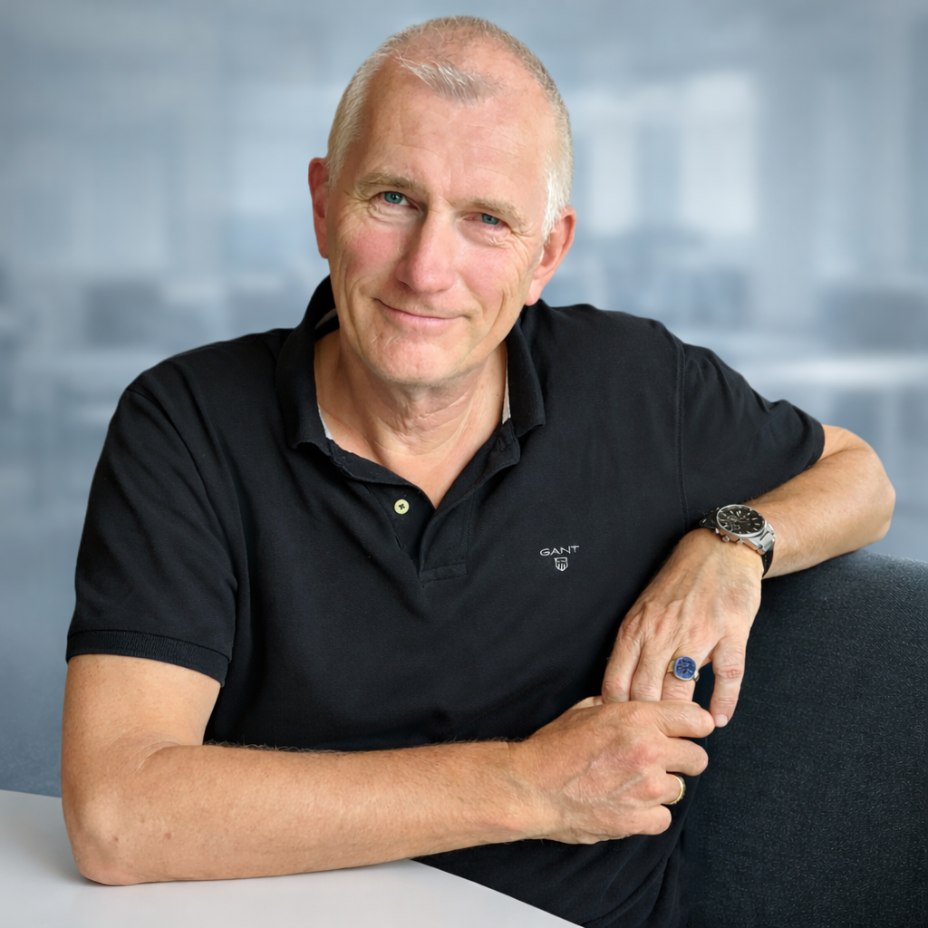 Vriendelijk portret van een man